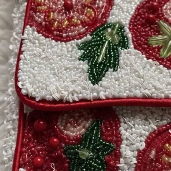 Handcrafted in India Viral Tik Tok Beaded Tomato Shoulder Handbag Tik Tok Viral - Picture 5 of 7